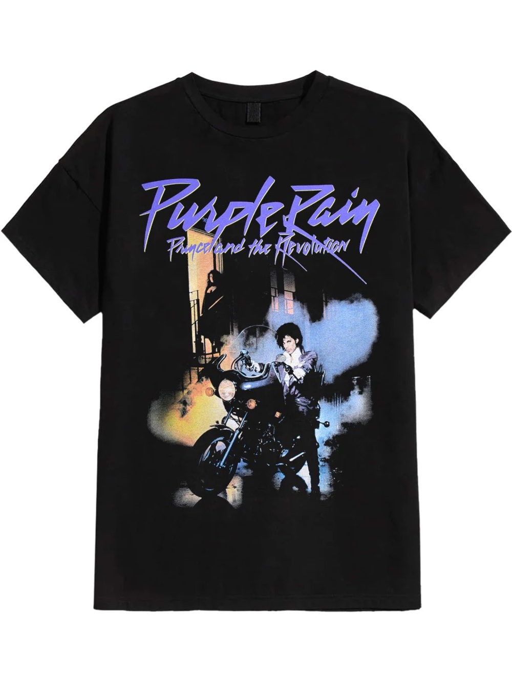 Purple Rain Graphic Tee - Black with Purple Print